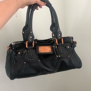 Chloe paddington bag (Black with brass hardware)
